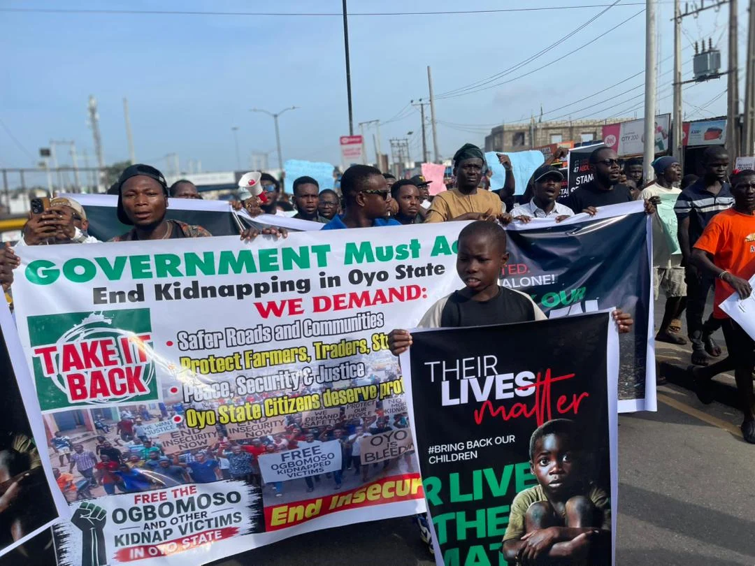 Protest in Oyo State over kidnapping