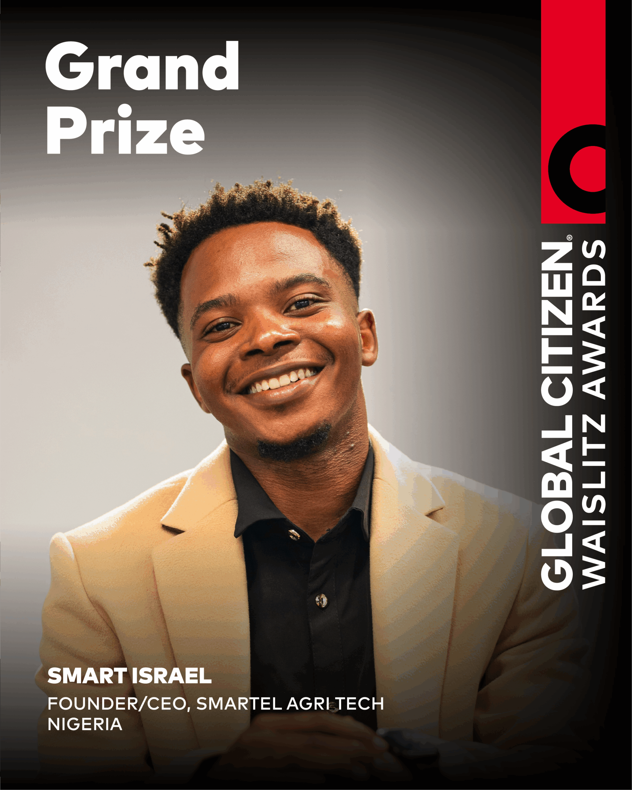 A diverse group of African professionals celebrating the 2026 Global Citizen Waislitz Awards winners.
