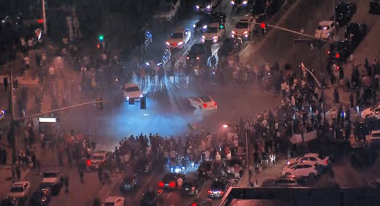 LA street takeover hides violent theft spree
