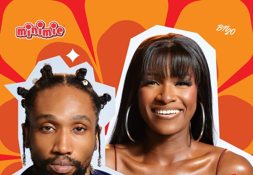 Dramatic BBNaija Season 11 lounge with African-inspired decor and Big Brother Naija logo on screen