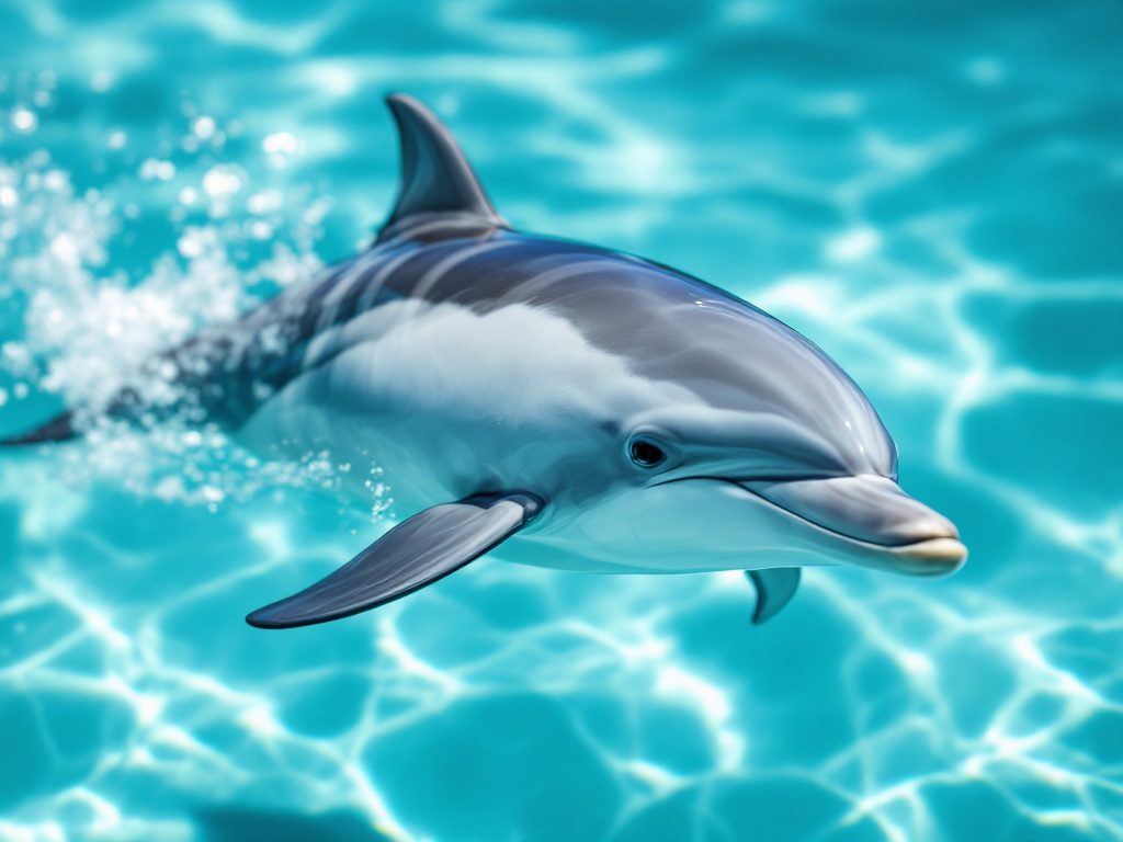 A common dolphin in clear coastal waters, representing Australia’s first H5N1 bird flu detection in marine wildlife.