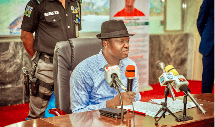 A juxtaposition of urban and rural Nigerian local governance settings, symbolizing the intersection of state policy and grassroots administration.