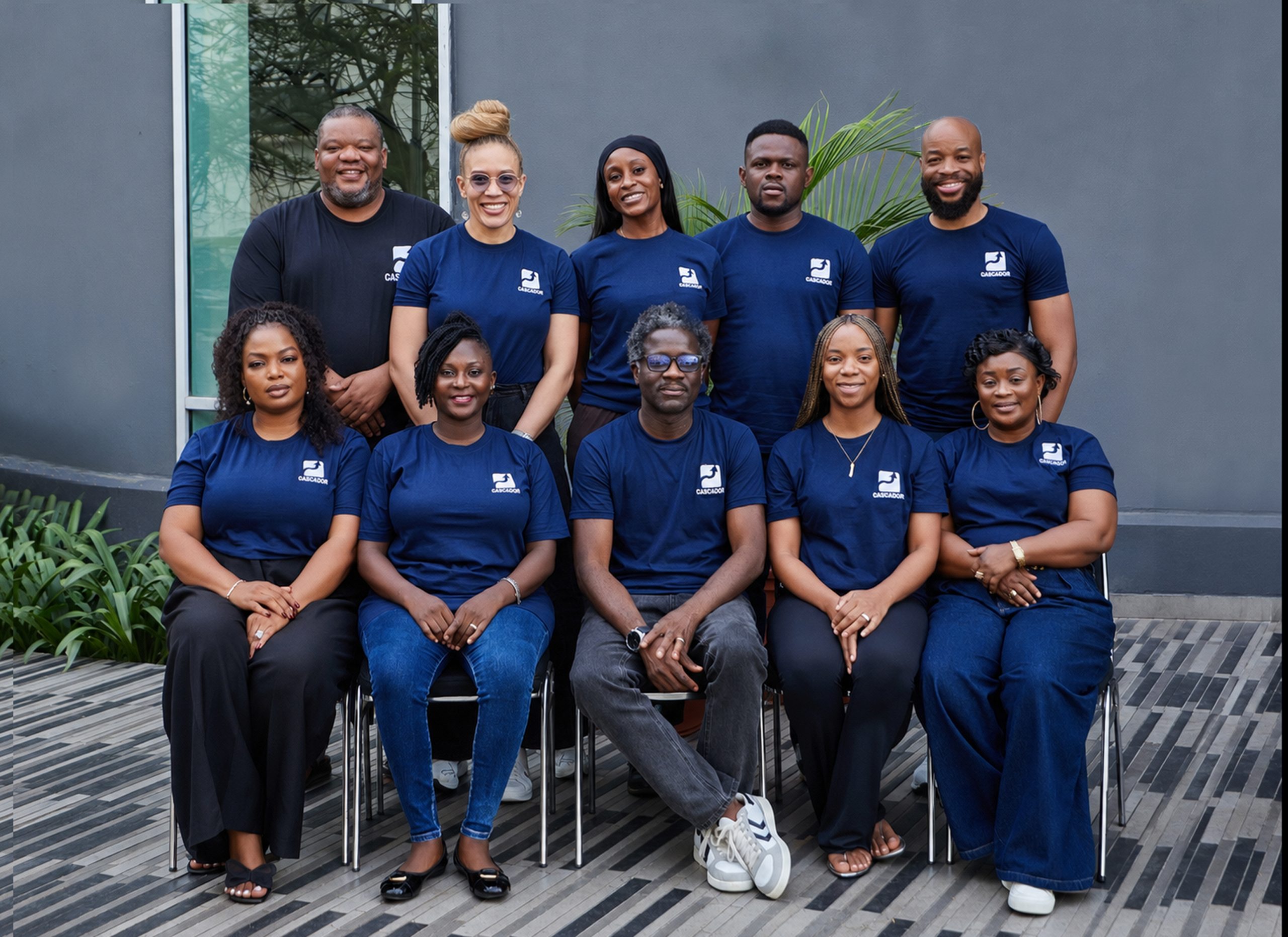 A modern co-working space in Lagos where entrepreneurs and business leaders collaborate on growth strategies, symbolizing Nigeria's dynamic startup ecosystem.