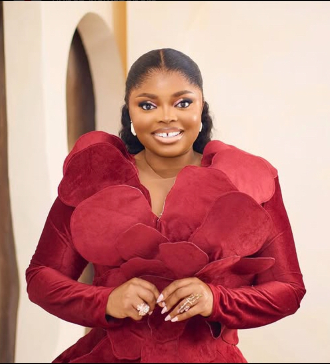 Modern Nigerian home interior hinting at wedding celebrations
