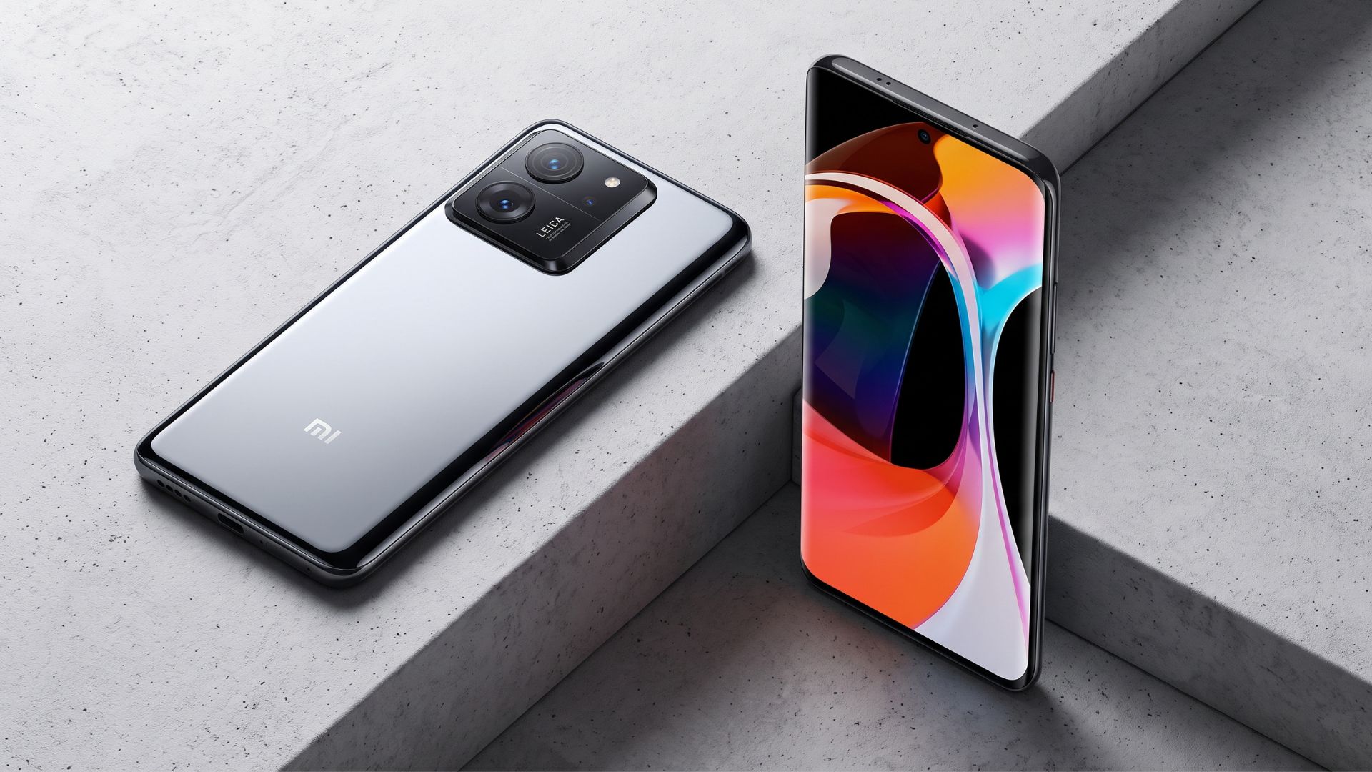 Xiaomi 18 Pro smartphone on a table with Lagos skyline in the background