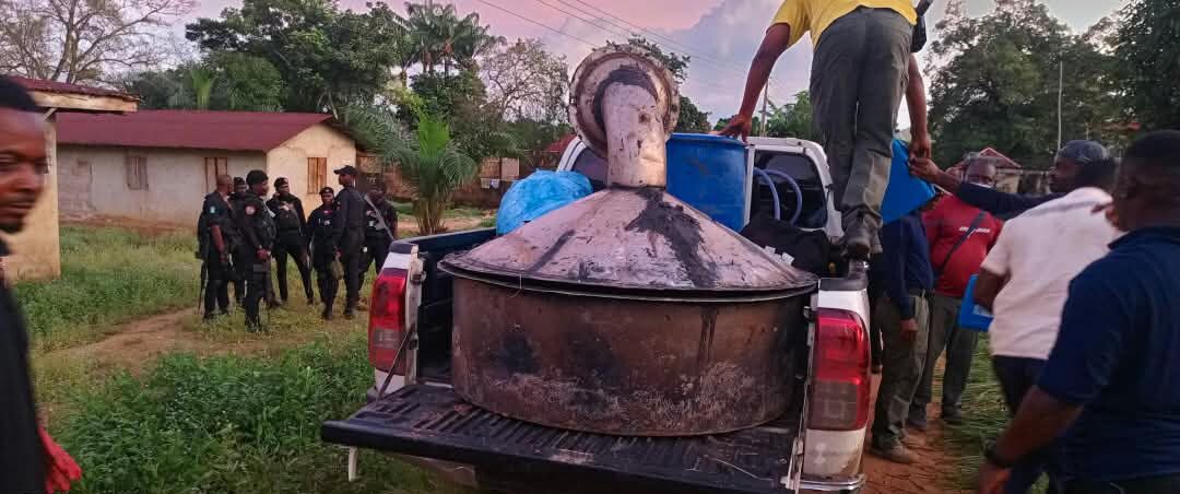 Police uncover a clandestine meth lab in a forest hideout in Ebonyi State
