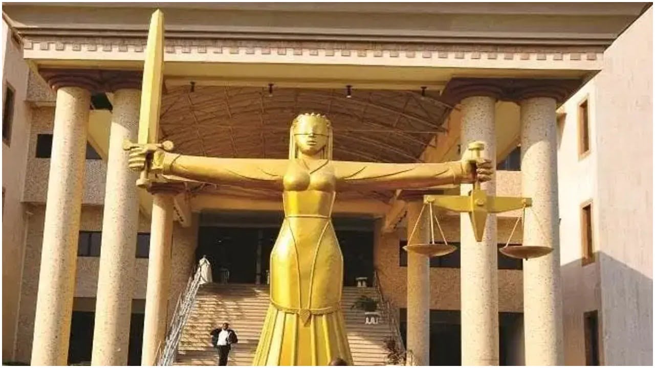 Lagos court building and luxury property under police watch during a 2026 enforcement action