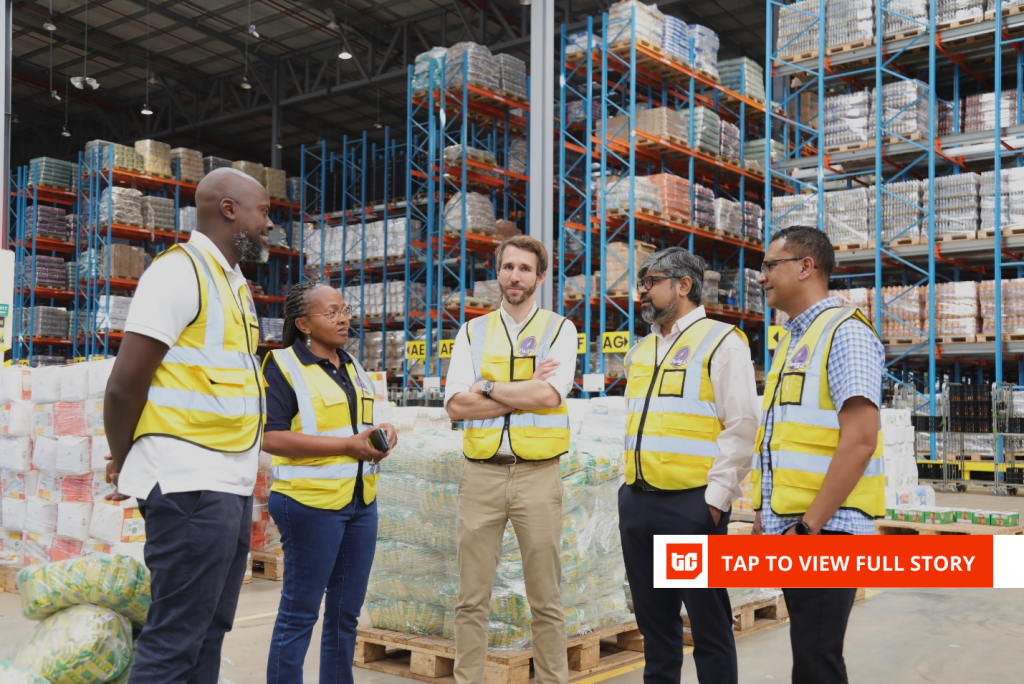 Kenyan market scene illustrating agri‑tech logistics