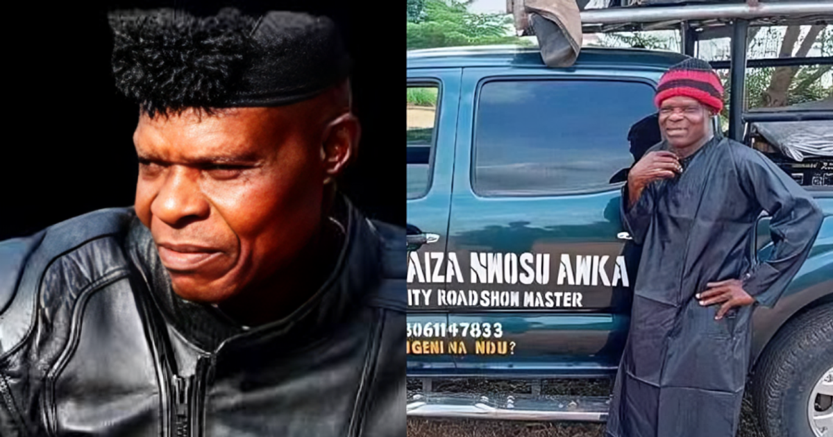 A sombre street scene in Awka, Anambra State, evoking a sense of loss and reflection following the tragic death of comedian Aiza Nwosu.
