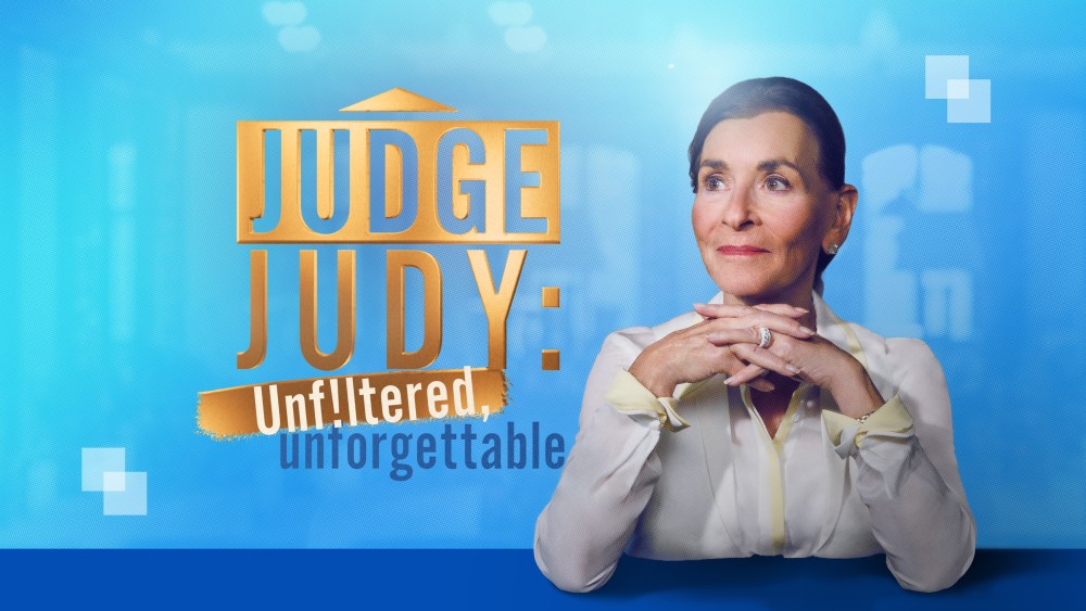 A vintage TV screen displaying a courtroom scene, symbolizing Judge Judy's iconic TV legacy.