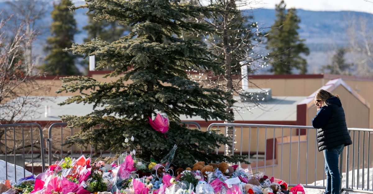 A courtroom on one side and a digital AI interface on the other, representing the legal challenges facing OpenAI over AI-generated content and a school shooting.