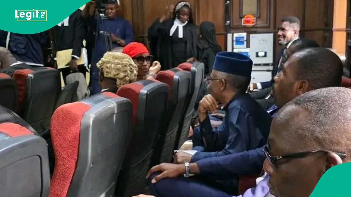 Neutral interior view of a Nigerian courtroom with wooden paneling and large windows, representing the setting of the El-Rufai bail appeal verdict.