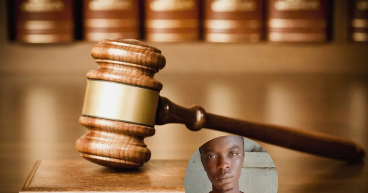 Nigerian courtroom interior during a criminal trial