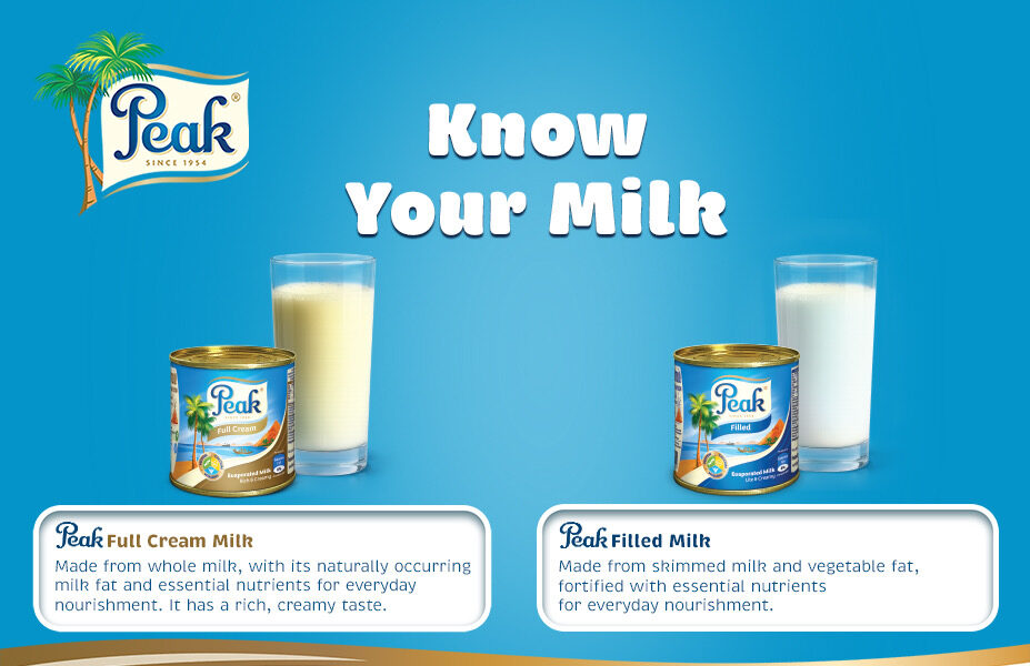 Variety of milk options on a kitchen table in a Nigerian home