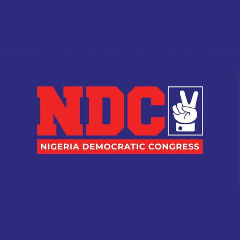 Conference hall prepared for NDC campaign council inauguration with party colors and Ghana flags
