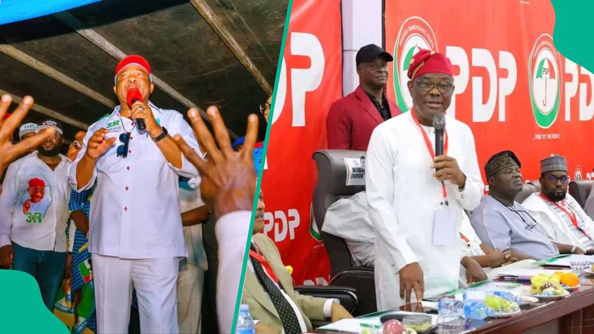 Editorial feature image illustrating the political tension between traditional party structures and the emerging Rainbow Coalition movement in Imo State, Nigeria.