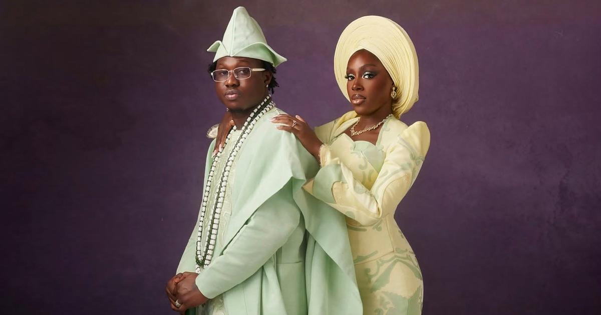 Luxurious Nigerian wedding reception with opulent gift display