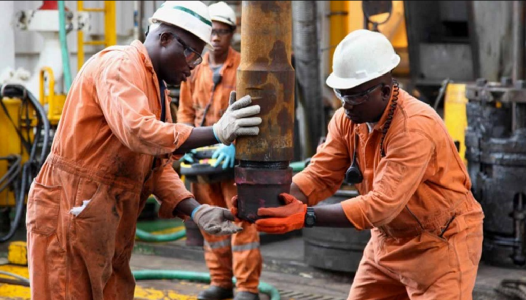 Offshore oil platform near Nigeria illustrating rising local content in the oil sector